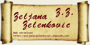 Željana Zelenković vizit kartica